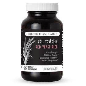 Riz de Levure Rouge Durable 1 600 mg bouteille vue de face