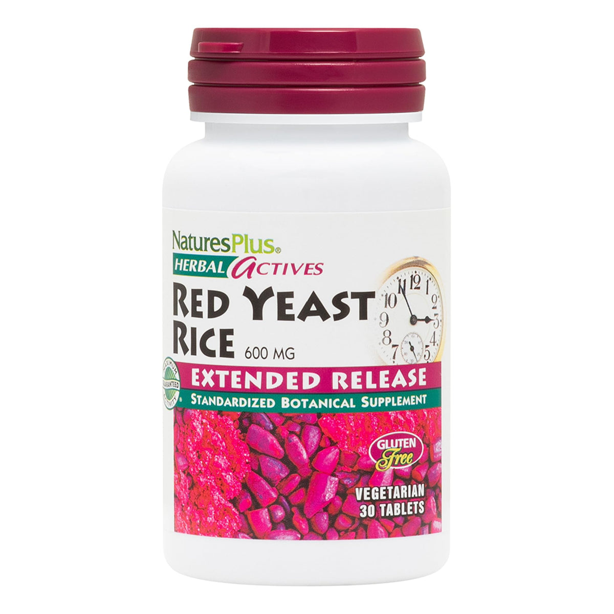 Riz de Levure Rouge NaturesPlus 600 mg comprimés vue avant