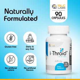 RLC Labs i-Throid 6,25 mg boîte ouverte avec capsules