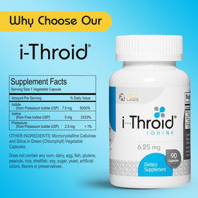 RLC Labs i-Throid 6,25 mg - capsule végétarienne en gros plan