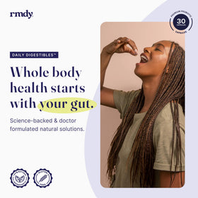 rmdy capsules sur une surface en bois
