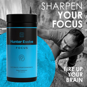 ROAR AMBITION Hunter Focus ingrédients naturels sur fond blanc