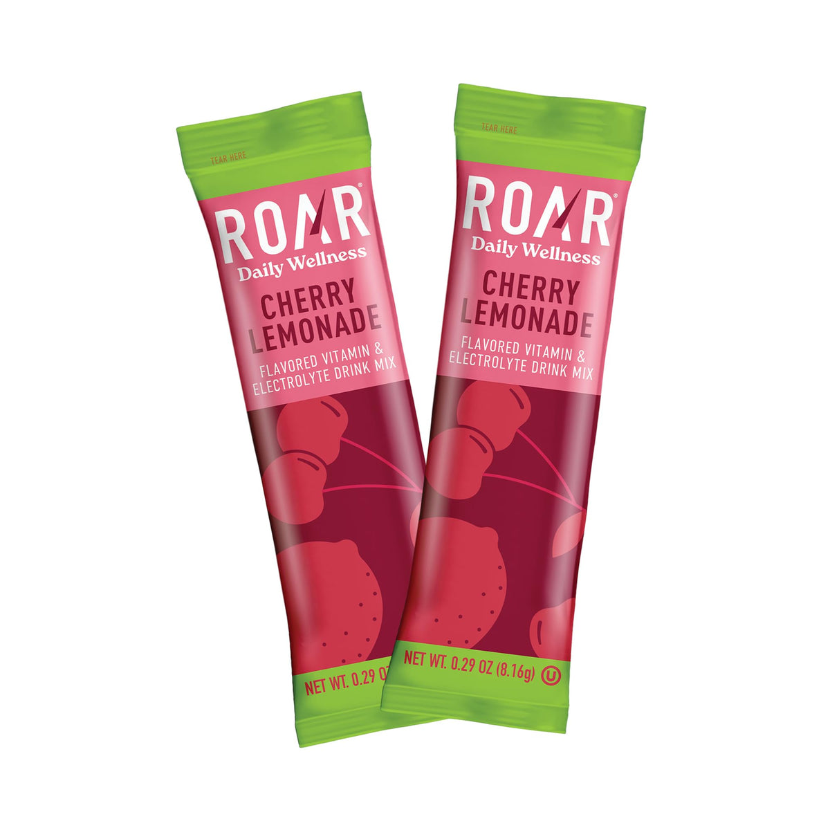 ROAR Daily Wellness poudre d'hydratation cerise citron, sachets individuels