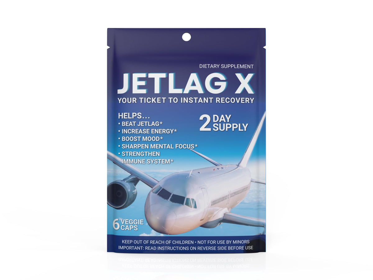 ROCK SOLID JetLagX avec un verre d'eau