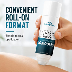 Roll-On Huile de Chanvre 10 000mg à côté d'un équipement de sport