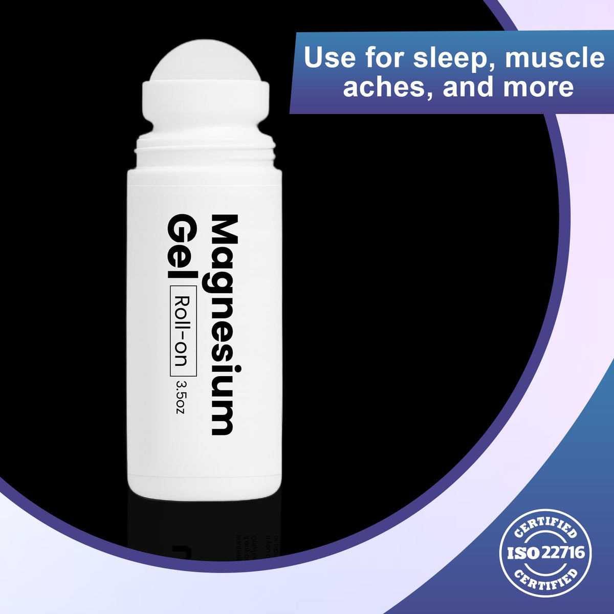 Roll-On Magnésium 3oz en utilisation sur la peau