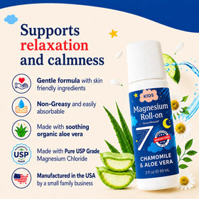 Roll-On Magnésium Enfant Seven Minerals application sur les pieds