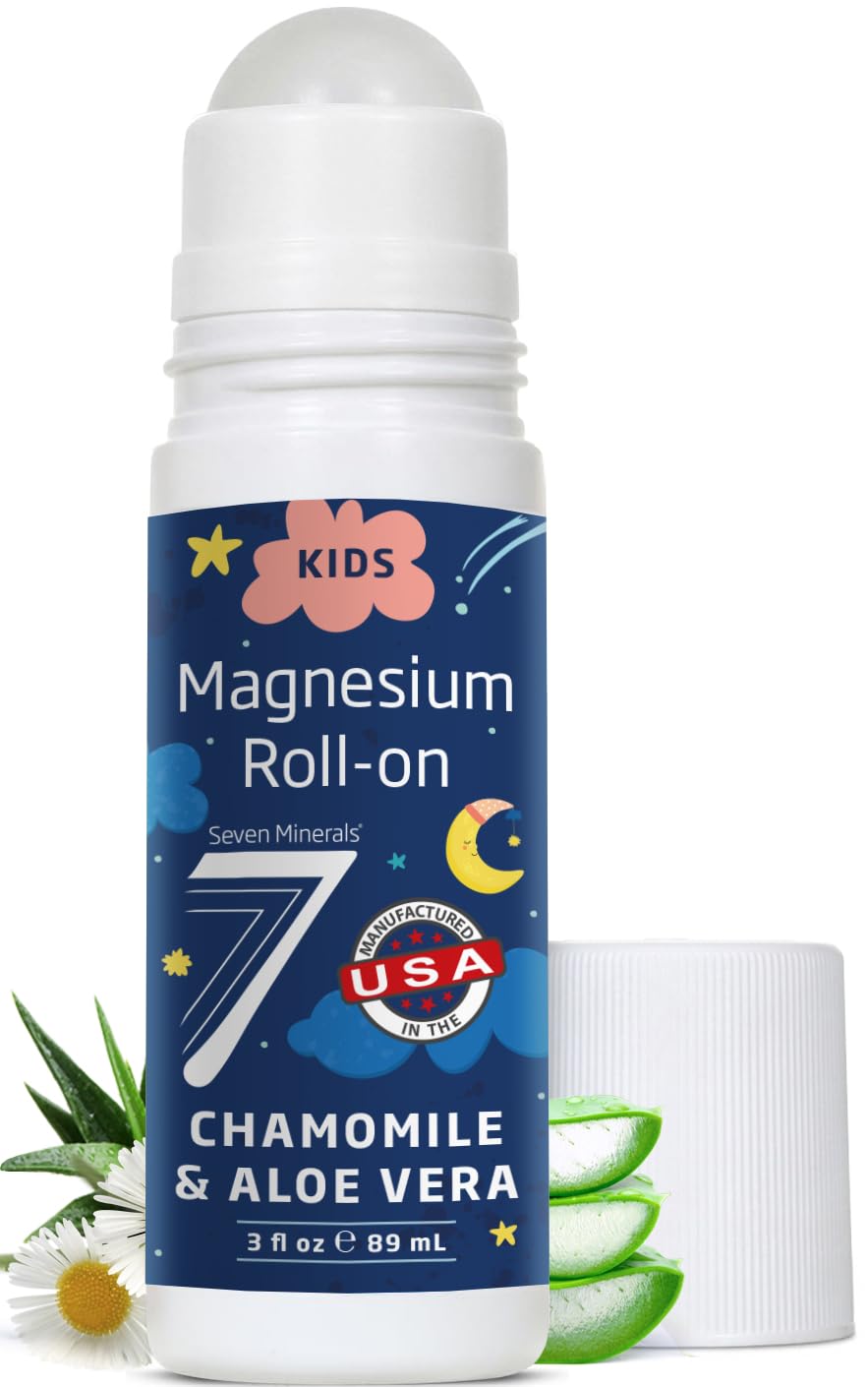 Roll-On Magnésium Enfant Seven Minerals modèle avant avec emballage