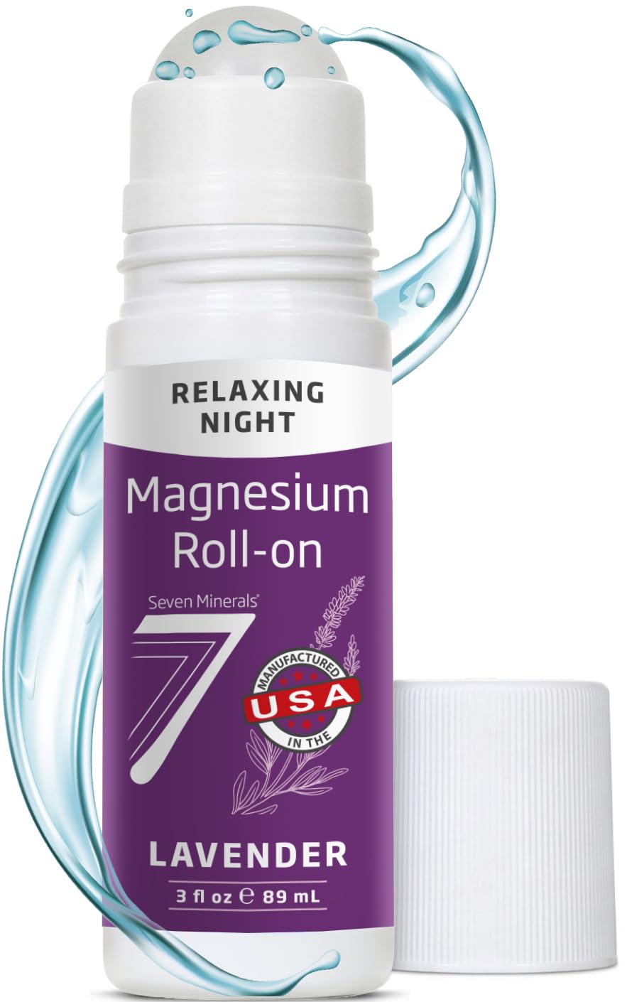 Roll-On Magnésium Lavande Seven Minerals vue avant avec étiquette