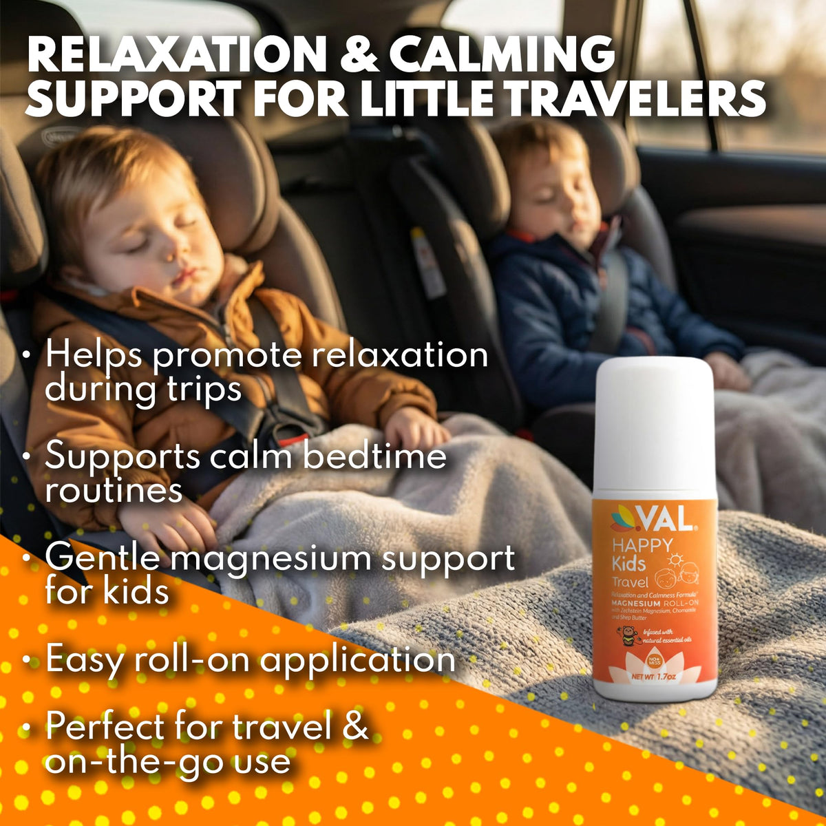 Roll-On Magnésium VAL 50 ml en situation de voyage