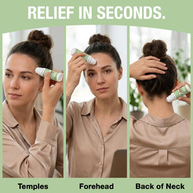 Roll-On Migraine Seven Minerals ouvert avec bille applicatrice