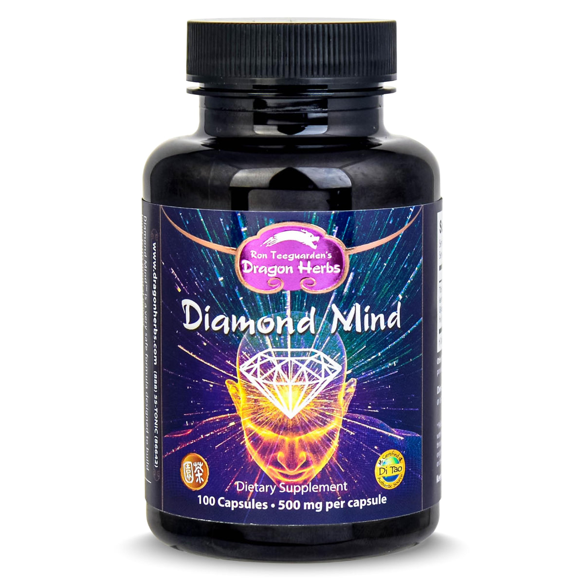 RON TEEGUARDEN'S DRAGON HERBS Diamond Mind 100 capsules vue de face