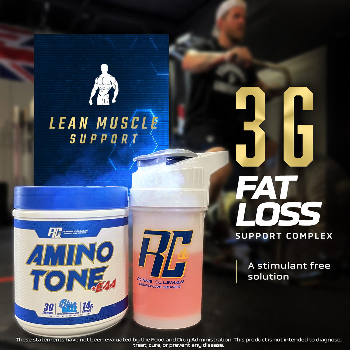 Ronnie Coleman Amino-Tone EAAs Poudre Cerise Limeade 660g en scène de vie