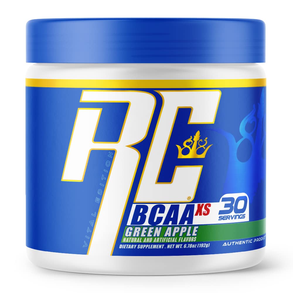 Ronnie Coleman BCAA XS 265g poudre verte pomme vue de face