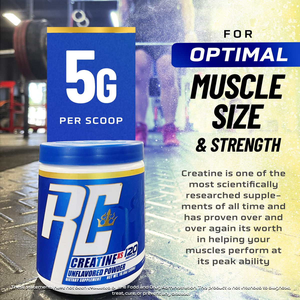 Ronnie Coleman Creatine-XS 358g en utilisation dans un smoothie
