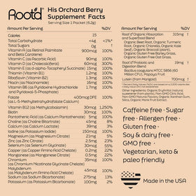 Root'd Poudre Multivitaminée pour Hommes vue de côté du paquet
