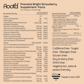 Root'd Poudre Multivitamines Prénatales - taille de l'emballage comparée à une main
