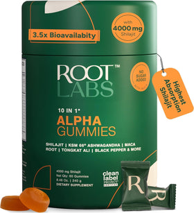 ROOT LABS Gummies Shilajit 10-en-1 400 mg emballage avant