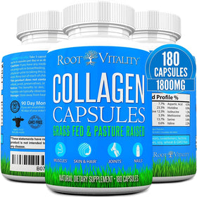 Root Vitality Collagène Peptides capsules vue de face