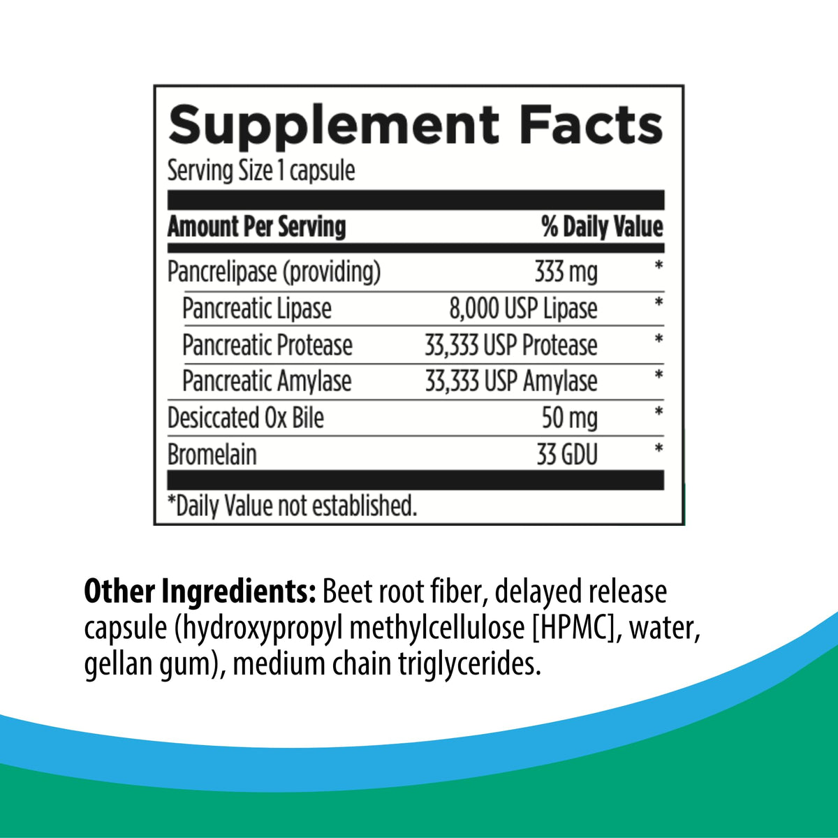 Rootcology Pancreatic Enzymes Plus, capsules enrobées