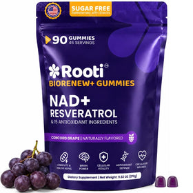 ROOTI Gummies Complex NAD+ 3000mg et Resvératrol en emballage individuel