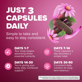 Rosabella Baies de Sureau, Zinc & Vitamine D3 capsules, prise quotidienne