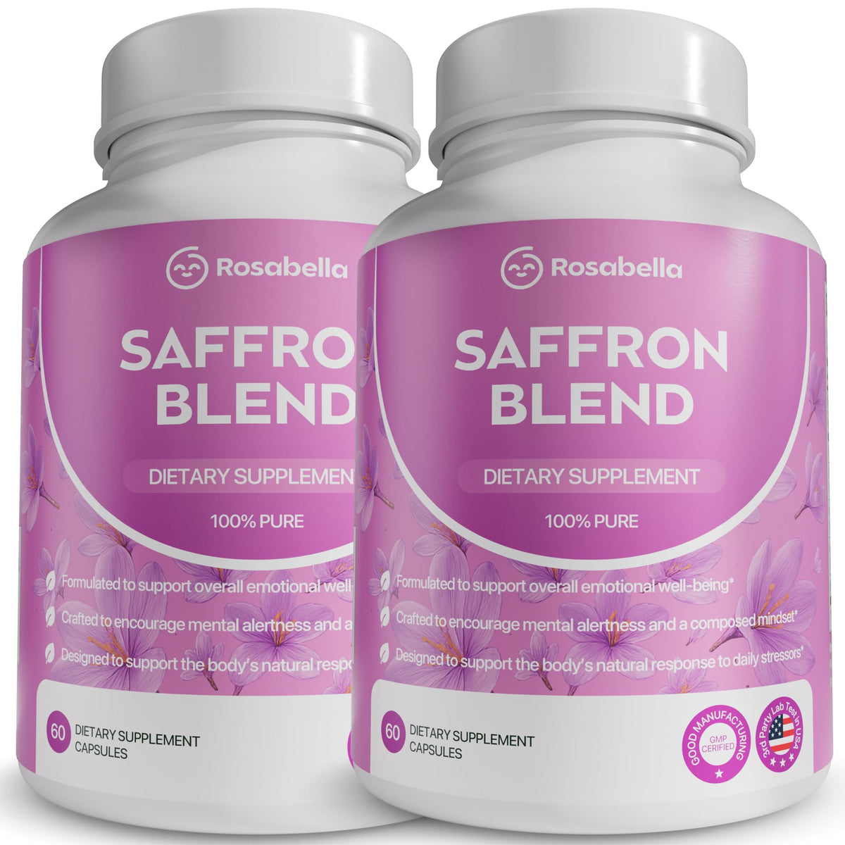Rosabella Complément Saffron 120 capsules vue de face