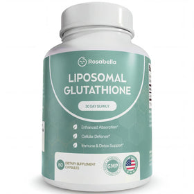 Rosabella Glutathione Liposomal 500mg boîte avant avec 60 gélules
