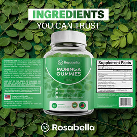 Rosabella Gummies Moringa avec des ingrédients naturels