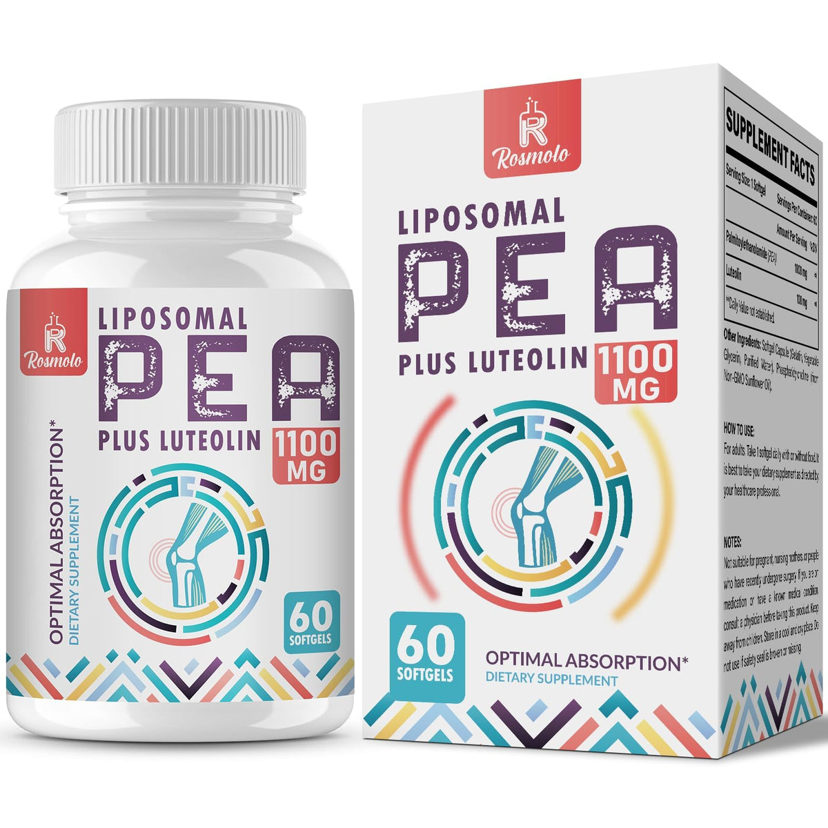 Rosmolo Palmitoylethanolamide 1000 mg + Luteolin 100 mg boîte avant