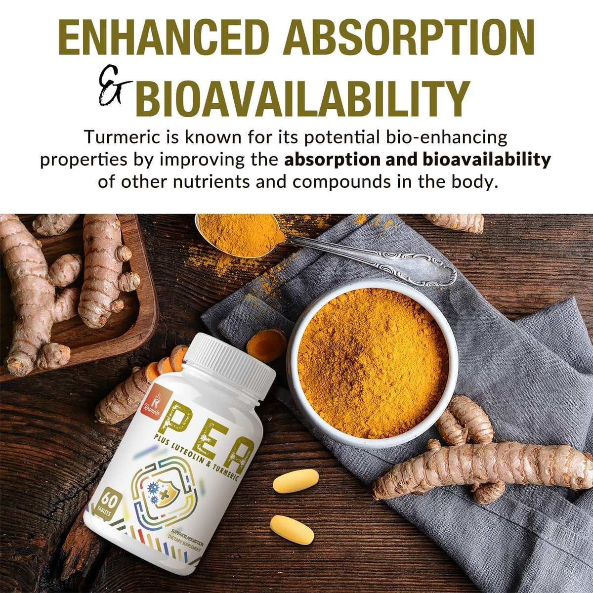 Rosmolo Palmitoylethanolamide 1500 mg avec Curcuma et Luteolin