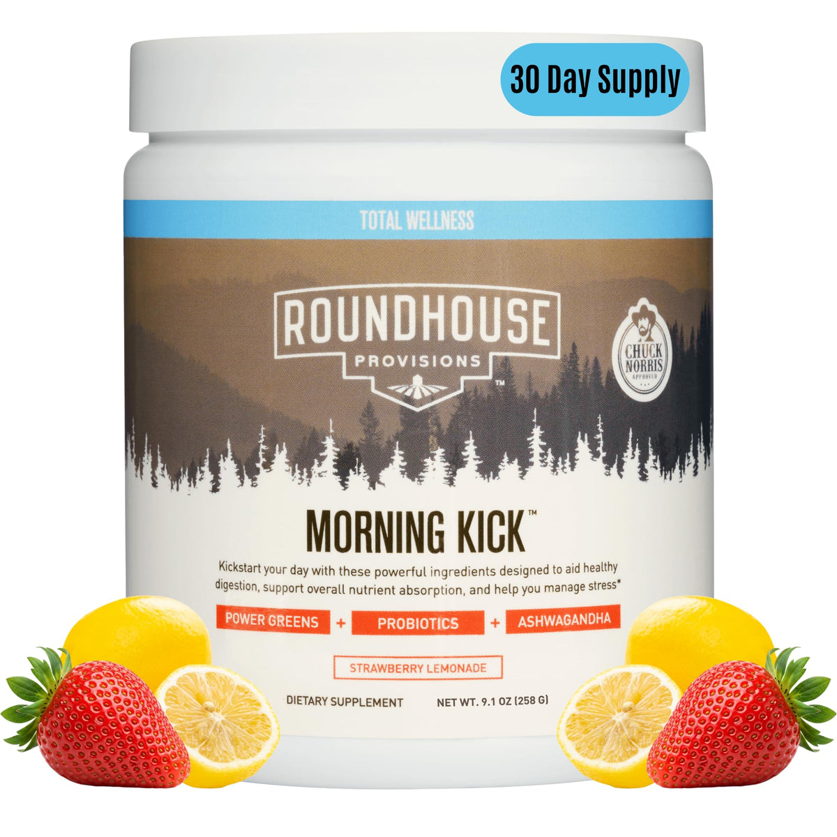ROUNDHOUSE PROVISION Morning Kick Greens packaging front view