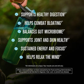ROUNDHOUSE PROVISION Morning Kick Greens powder in a scoop