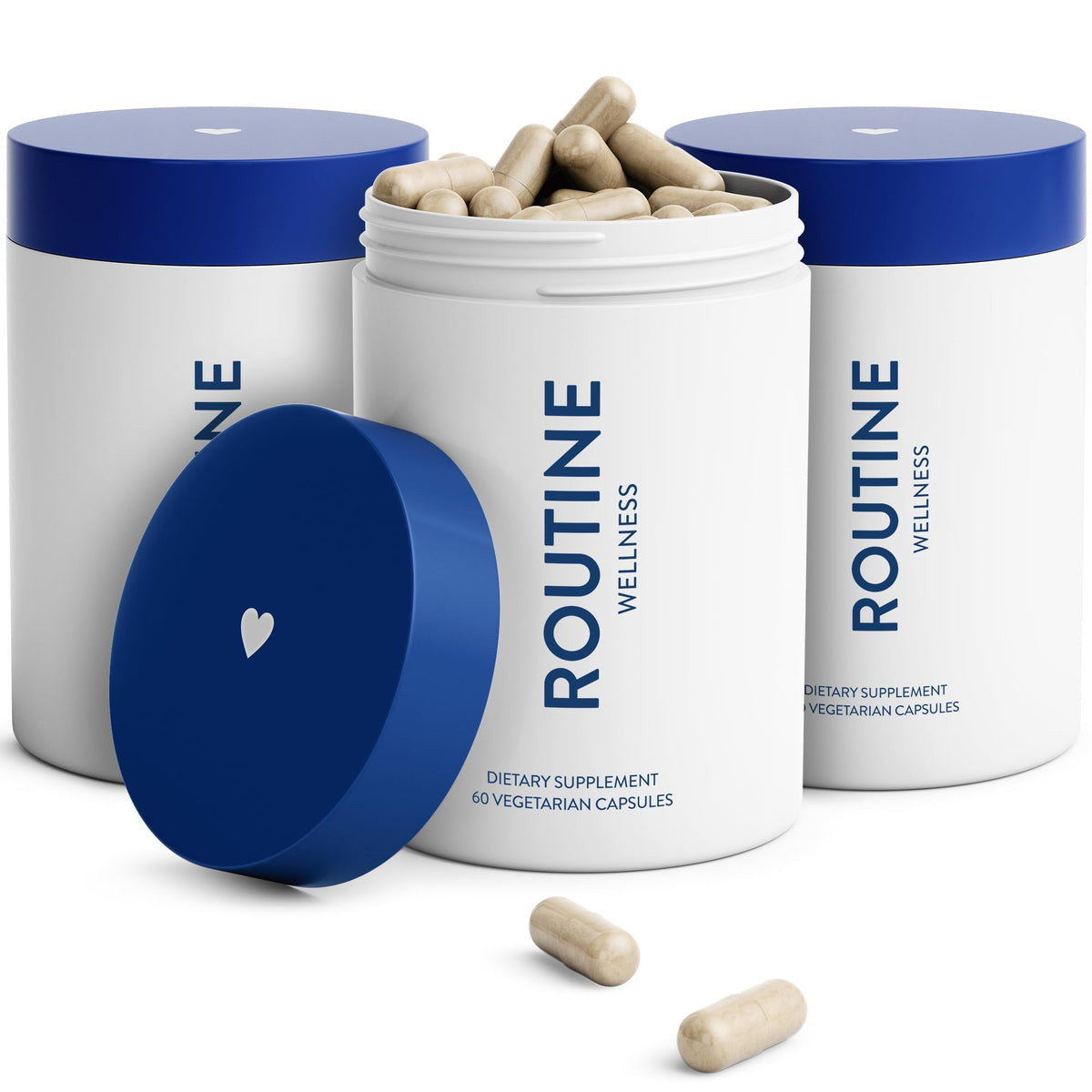 Routine Wellness Complément Alimentaire Croissance Cheveux 60 Comprimés vue de face