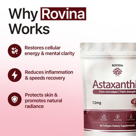 ROVINA Astaxanthin 12mg gélules avec étiquette