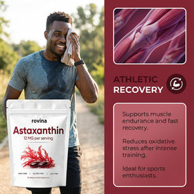 ROVINA Astaxanthin 12mg gélules douces dans un environnement de vie sain