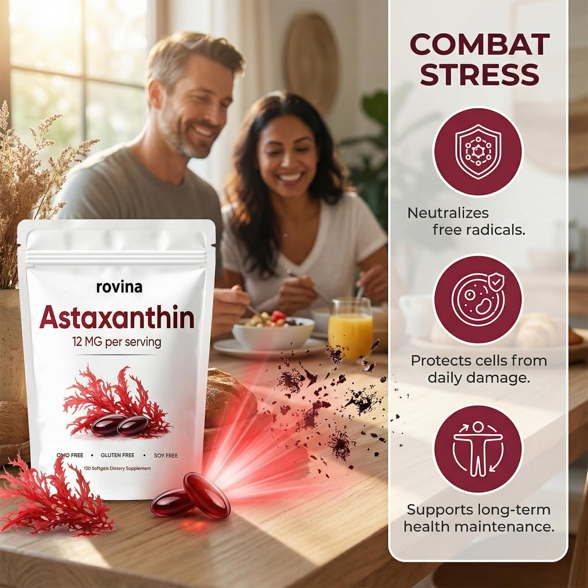 ROVINA Astaxanthin 12mg gélules douces vue arrière