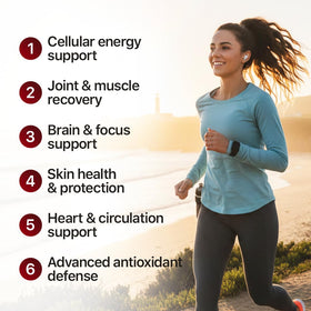 ROVINA Astaxanthin 12mg gélules sur fond blanc