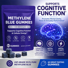 RQB Gummies Bleu de Méthylène 60 Comprimés avec une main