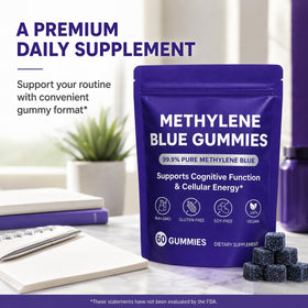 RQB Gummies Bleu de Méthylène 60 Comprimés vue de dessus