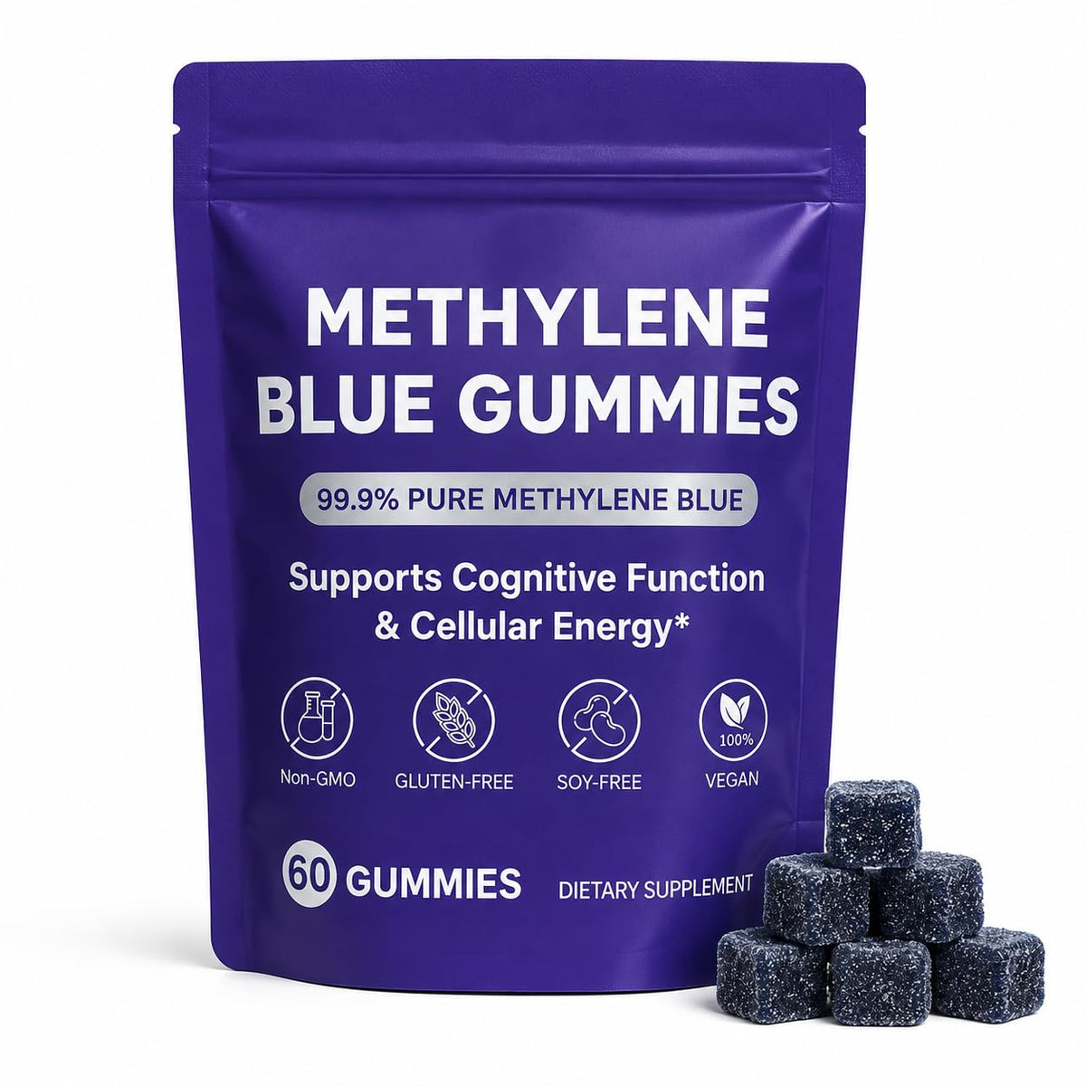 RQB Gummies Bleu de Méthylène 60 Comprimés vue de face