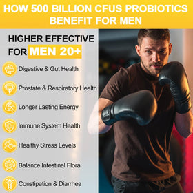 RSETU Probiotiques pour Hommes 500 Milliards CFU - capsules