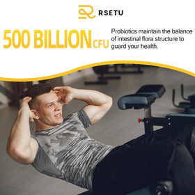 RSETU Probiotiques pour Hommes 500 Milliards CFU - prise quotidienne