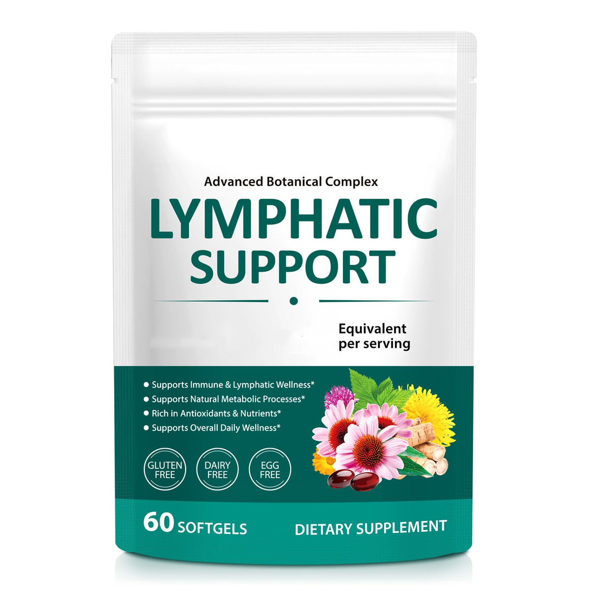 RSGRT Compléments Alimentaires Drainage Lymphatique 60 gélules vue de face