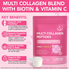 RSGRT Poudre de Collagène Multi Peptides 950g avec cuillère