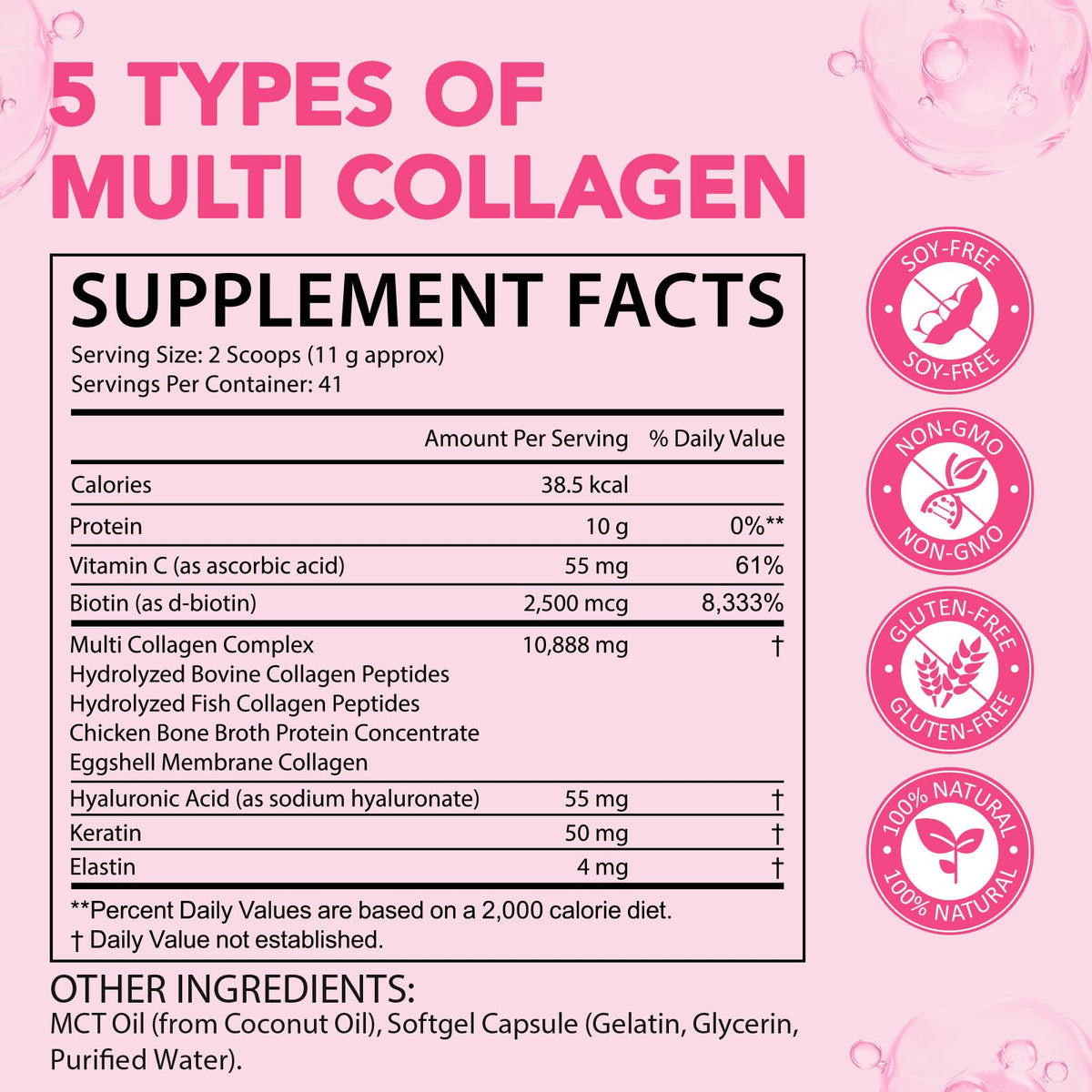 RSGRT Poudre de Collagène Multi Peptides 950g dans un shaker