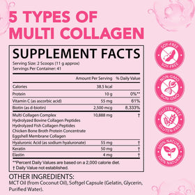 RSGRT Poudre de Collagène Multi Peptides 950g dans un shaker