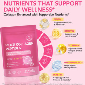 RSGRT Poudre de Collagène Multi Peptides 950g dans un verre