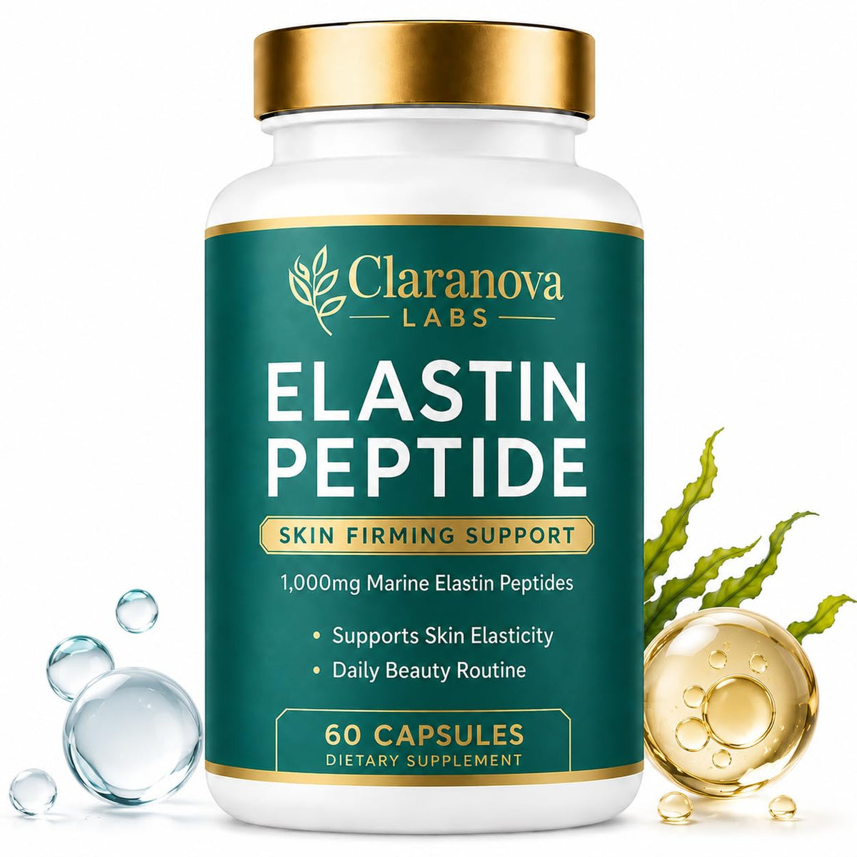 RTQSU capsules d'élastine marine 1 000mg vue de face