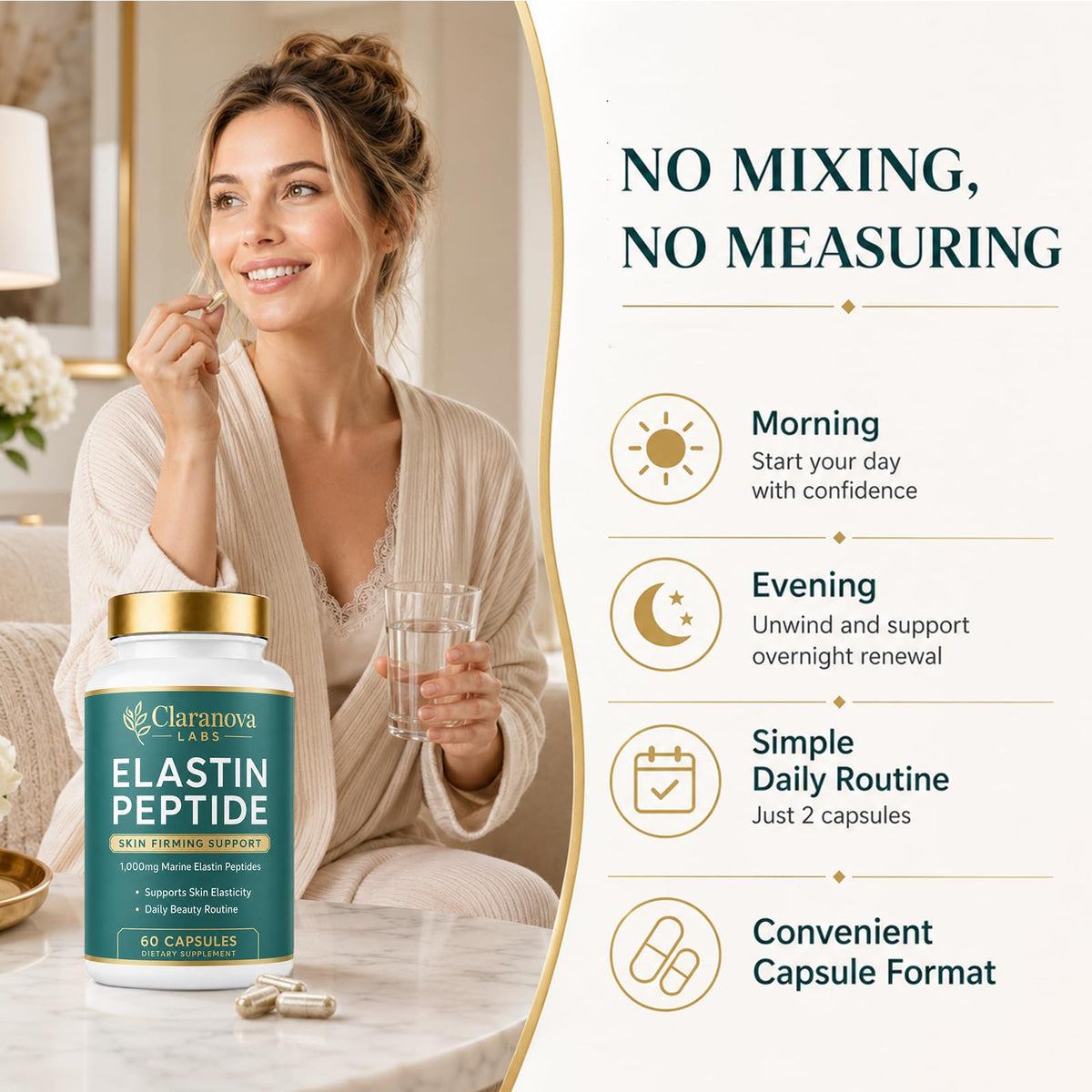 RTQSU élastine marine avec des fleurs et des éléments naturels